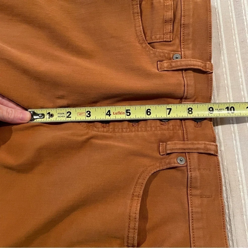 Madewell 9" Mid Rise Skinny Jeans: Garment Dyed Button Front Burnt Sienna 25 - Picture 12 of 13